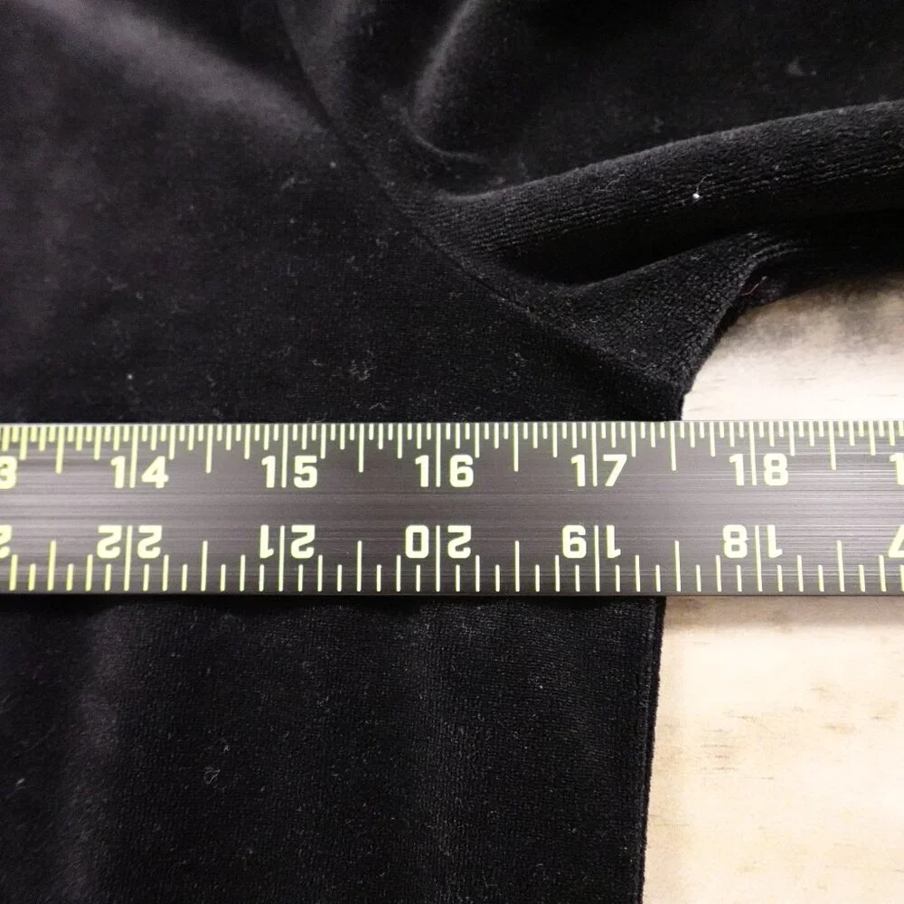 Juicy Couture‎ Girls Velour Hoodie Large Black Crown Logo Zip Up Juicy Hood